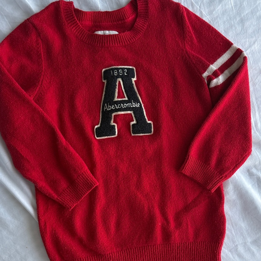 Abercrombie & Fitch Red Kids Sweater with Logo